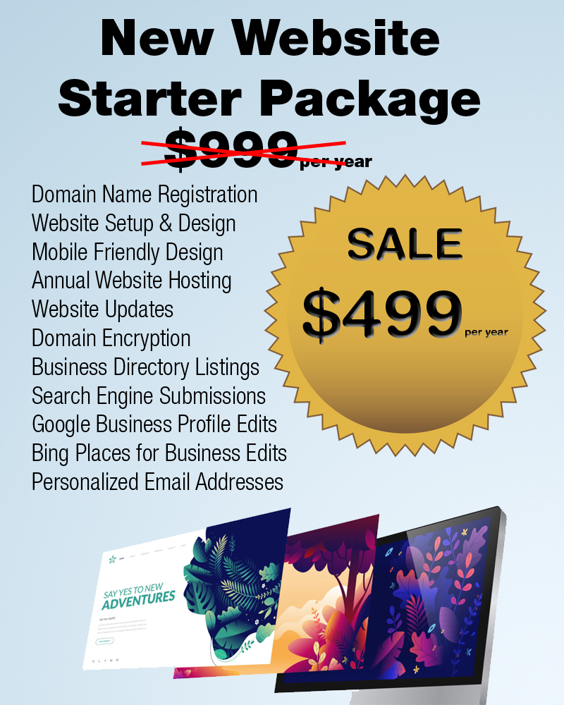 $499 New Website Starter Package